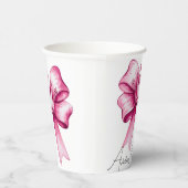 ピンクボウ&クラウンベビーシャワーお祝い 紙コップ (右)