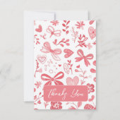 ピンクボウ(フローラ) サンキューカード (正面)