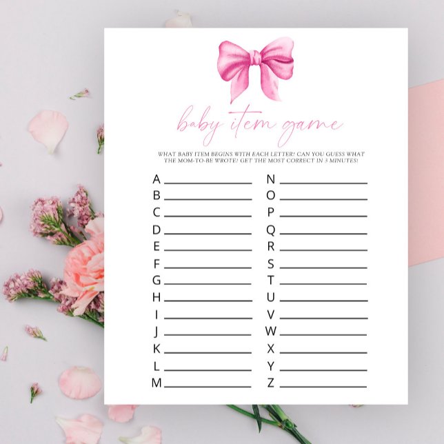 ピンクボウ – ベビーアイテムゲーム。赤ちゃんシャワーゲーム (クリエイターアップロード済み)