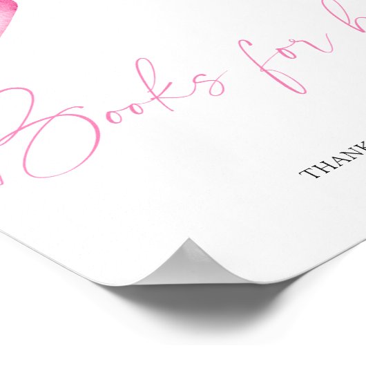 ピンクボウ – ベビーポスター用の本 ポスター (角)