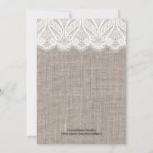 ピンクボウ&レースのリハ結婚ーサルディナー 招待状 (裏面)