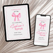 ピンクボウAqiqah招待 招待状