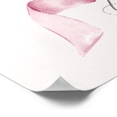 ピンクボウSweet sixteenバースデーパーティー歓迎サイン ポスター (角)