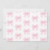 ピンクボウSweetheart Is One Girl 1st Birthday Photo 招待状 (裏面)