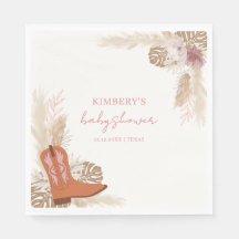 ピンクボエレガントホ女性のカーボーイブーツパンパスベビーシャワー