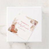 ピンクボエレガントホ女性のカーボーイブーツパンパスベビーシャワー フェイバータグ (インサイチュ)