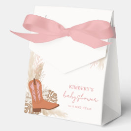 ピンクボエレガントホ女性のカーボーイブーツパンパスベビーシャワー フェイバーボックス