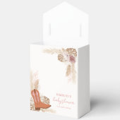 ピンクボエレガントホ女性のカーボーイブーツパンパスベビーシャワー フェイバーボックス (見開き)