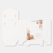 ピンクボエレガントホ女性のカーボーイブーツパンパスベビーシャワー フェイバーボックス (見開き)