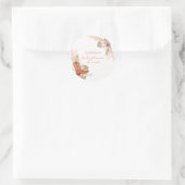 ピンクボエレガントホ女性のカーボーイブーツパンパスベビーシャワー ラウンドシール (バッグ)