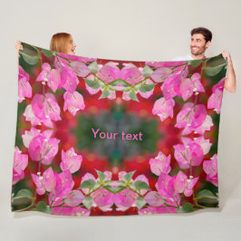 ピンクボガンビレアの花 フリースブランケット