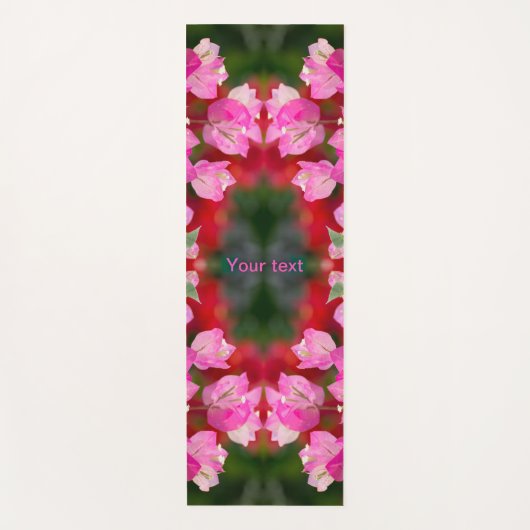 ピンクボガンビレアの花  ヨガマット (正面)