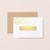 ピンクボタニカルウォーター結婚カラーズサンキュー 箔カード (封筒付き正面)