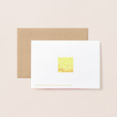 ピンクボタニカルウォーター結婚カラーズサンキュー 箔カード (裏面封筒付き)