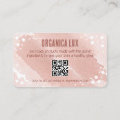 ピンクボタニカルスキン気に名刺 名刺 (裏面)