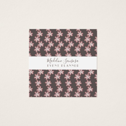 ピンクボタニカルフローラブラウンイベントデザイナー (正面)