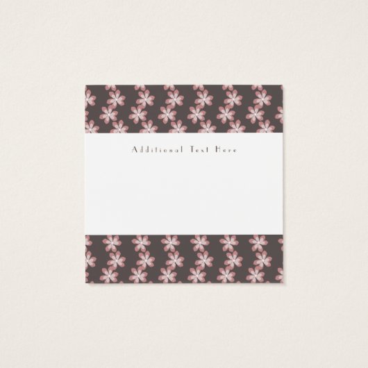 ピンクボタニカルフローラブラウンイベントデザイナー (裏面)