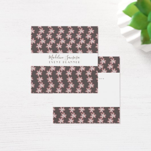 ピンクボタニカルフローラブラウンイベントデザイナー (デスク)