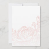 ピンクボタニカルブランチ&バブリーブライダルシャワー 招待状 (裏面)