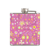 ピンクボタニカルワイルドフラワーフローラ フラスク (裏面)