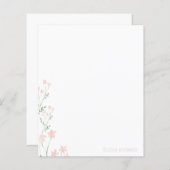 ピンクボタニカル名前をカスタムする パーソナライズされた (正面/裏面)