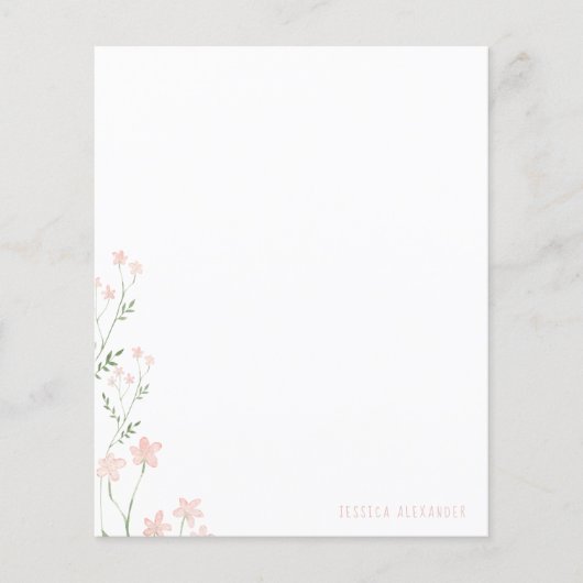 ピンクボタニカル名前をカスタムする パーソナライズされた (正面)