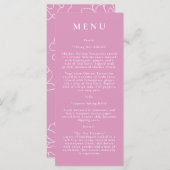 ピンクボタニッモダンク結婚のメニュー メニュー (正面/裏面)