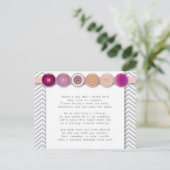 ピンクボタン挿入カード ポストカード (スタンド正面)