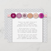 ピンクボタン挿入カード ポストカード (正面/裏面)