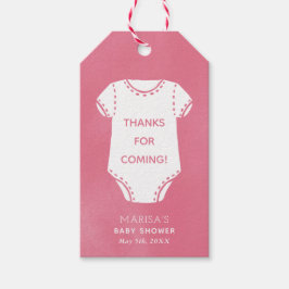 ピンクボディスーツ赤ちゃんシャワー好意ギフトラベル ギフトタグ