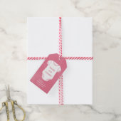 ピンクボディスーツ赤ちゃんシャワー好意ギフトラベル ギフトタグ (より糸付き)