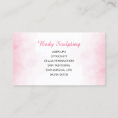 ピンクボディースカルプティング ビューティーマッサージ ボディーコンタリング 名刺 (裏面)