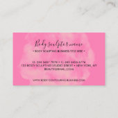 ピンクボディ スカルプティング コンターリング スパ 女性 名刺 (裏面)