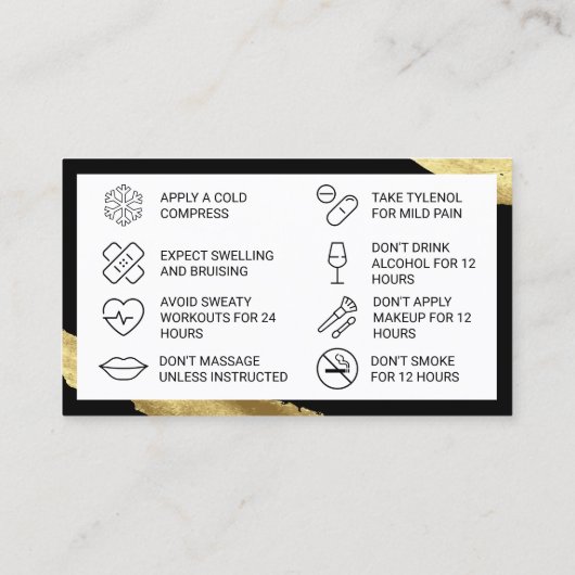 ピンクボトックスアフターケアカード 名刺 (裏面)