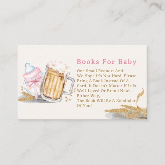 ピンクボトルベビーエンクロージャカード用ビールブック エンクロージャーカード (正面)