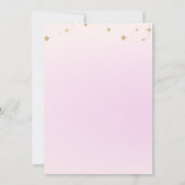 ピンクボバティーガール誕生日パーティー招10代の待 招待状 (裏面)