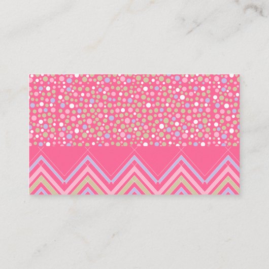 ピンクボヘミアンエレファントベビーおむつラッフルチケット エンクロージャーカード (裏面)