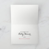 ピンクボヘミアンエレファント&シェブロンベビーサンキュー サンキューカード (内部)