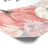 ピンクボヘミアンフォールインラブパンプキンラブは甘い ポスター (角)