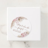 ピンクボヘミアンフローラポップ・アートのパンパスイットポップ フェイバータグ (インサイチュ)