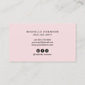 ピンクボホかわいらしクリスタルヒーリングアーツ 名刺 (裏面)