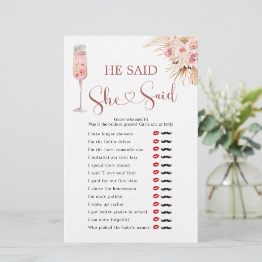 ピンクボホの花びらとプロセッコ彼は彼女が言った (スタンド正面)