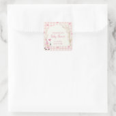 ピンクボホアーチギンガムスウィートベビーシャワー スクエアシール (バッグ)