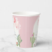 ピンクボホアーチサボテンおもちゃガールベビーシャワー 紙コップ (右)