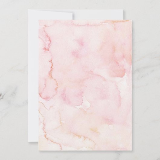 ピンクボホアーチデイジーアフロアフリカンファースト誕生日 招待状 (裏面)