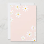 ピンクボホアーチデイジーメキシカンガールファースト誕生日 招待状 (裏面)