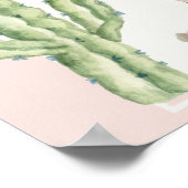 ピンクボホアーチトイレガールウェルカムベビーシャワー ポスター (角)