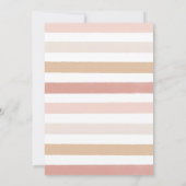 ピンクボホウォーターカラーレインボーガールバースデーパーティー 招待状 (裏面)