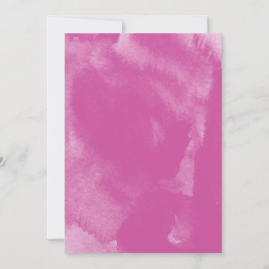 ピンクボホウォーターカラー結婚式招待状 セーブザデート (裏面)