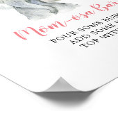 ピンクボホエレファントガールベビーシャワーマムオーサバー ポスター (角)